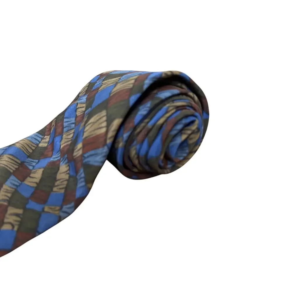 Christian Dior Monsieur Vintage Silk USA Made Mens Neck Tie 3.75